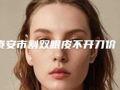 泰安市割双眼皮不开刀价格(价目)表2025优惠来袭(近6个月均价为：11795元)